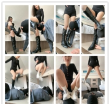 【孤傲祖宗】清理髒長靴碾壓狗爪運動鞋白襪踩踏